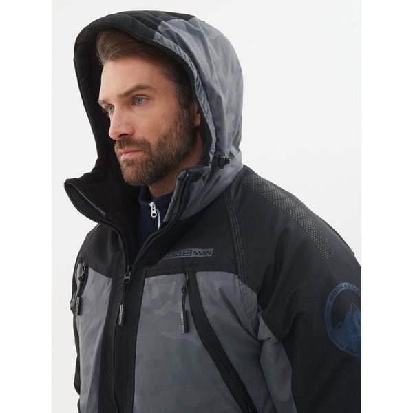 Костюм зимний Huntsman Горка-Люкс Серый, тк. Breathable Camo