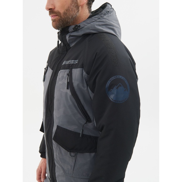 Костюм зимний Huntsman Горка-Люкс Серый, тк. Breathable Camo