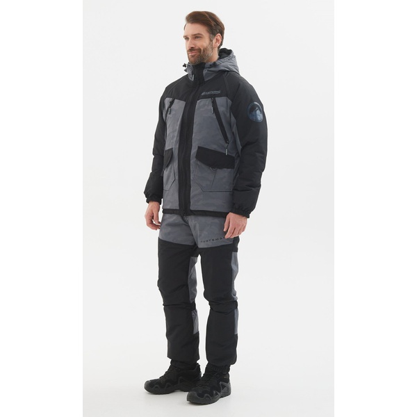 Костюм зимний Huntsman Горка-Люкс Серый, тк. Breathable Camo