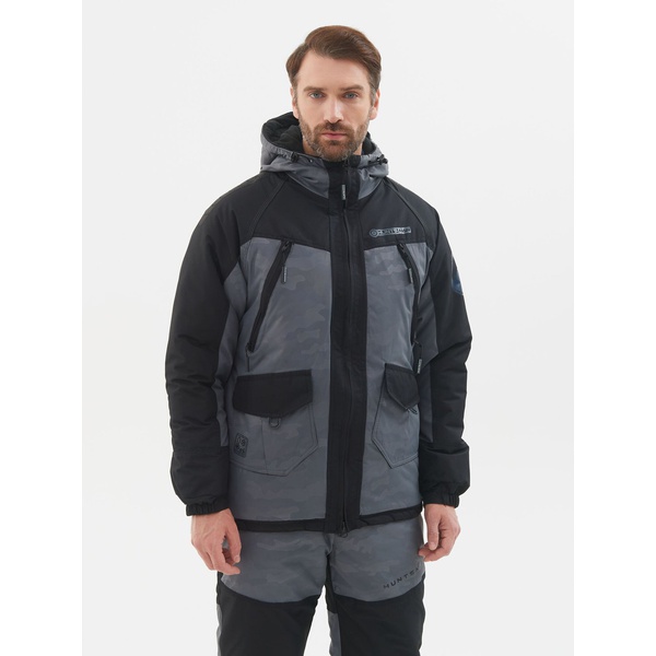 Костюм зимний Huntsman Горка-Люкс Серый, тк. Breathable Camo