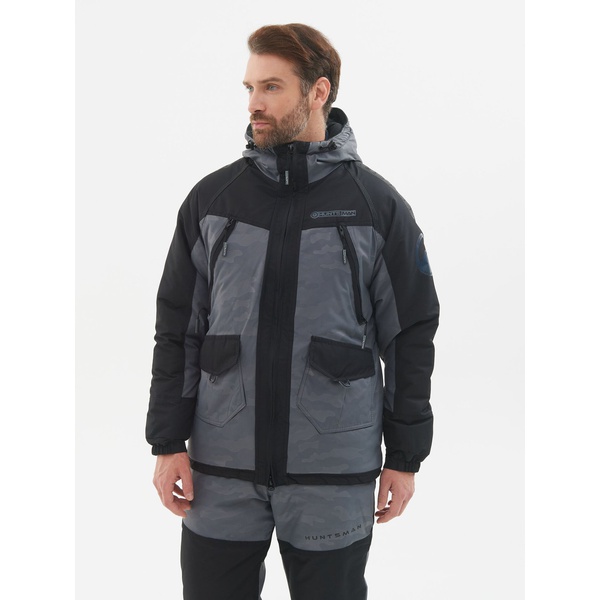 Костюм зимний Huntsman Горка-Люкс Серый, тк. Breathable Camo