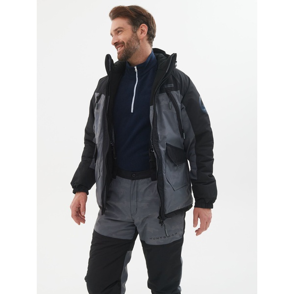 Костюм зимний Huntsman Горка-Люкс Серый, тк. Breathable Camo