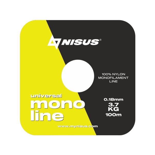 Леска Nisus Monoline Fluorescent Yellow (100м/нейлон) 0,25 мм
