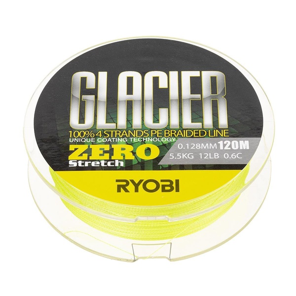Шнур Ryobi Glacler Zero yellow (120 м) 0.234 мм