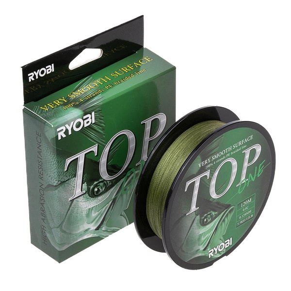 Шнур Ryobi Top PE4X Dark green (120 м) 0,523 мм