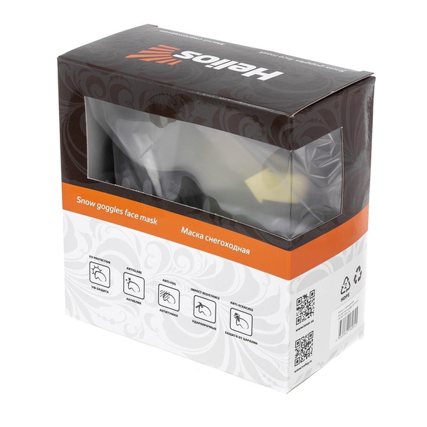 Маска снегоходная Helios HS-MT-012-2 прозрачные стекла