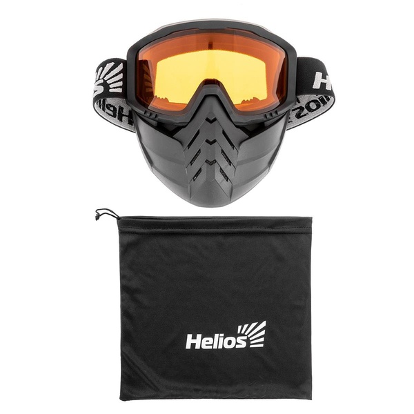 Маска снегоходная Helios HS-MT-012-2 оранжевые стекла