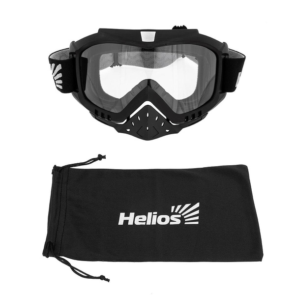 Маска снегоходная Helios HS-MT-016 прозрачные стекла