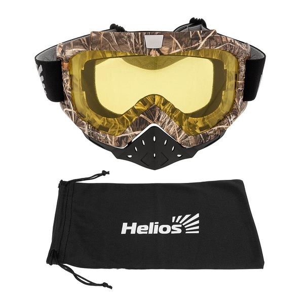 Маска снегоходная Helios HS-MT-016 желтые стекла