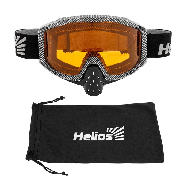 Маска снегоходная Helios HS-MT-018 оранжевые стекла