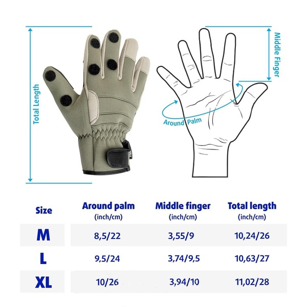 Перчатки рыбацкие Helios HS-HY-D13 (неопрен)