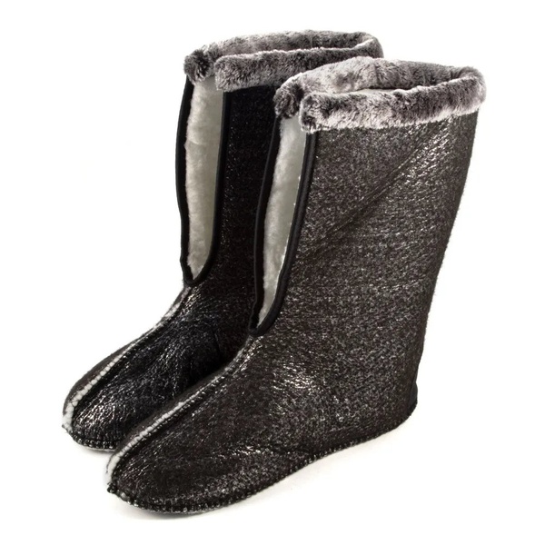 Сапоги-дутики мужские на липучке Следопыт ЭВА подошва ТЭП, 4-слойный меховой вкладыш (−50°С) Чёрный