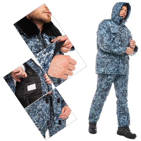 Костюм Эталон Охранник утеплённый КМФ цифра
