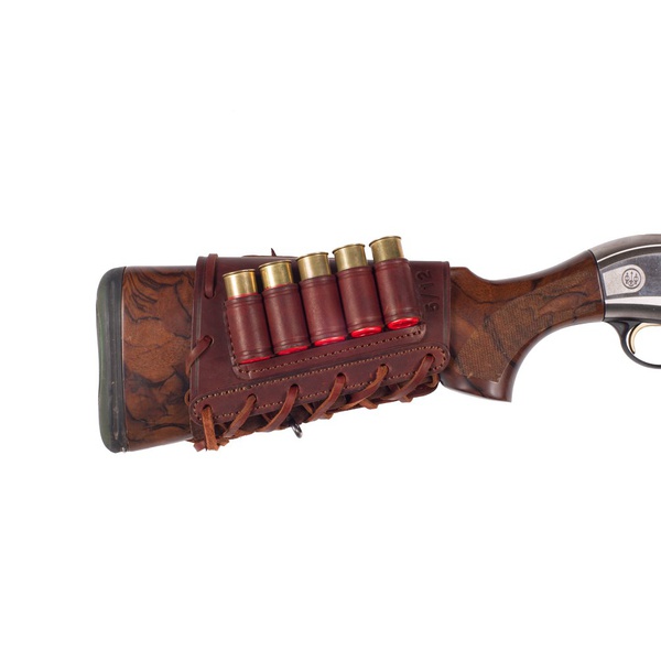Патронташ на приклад Хольстер 25 лет 5п.12кал. (кожа) коричневый