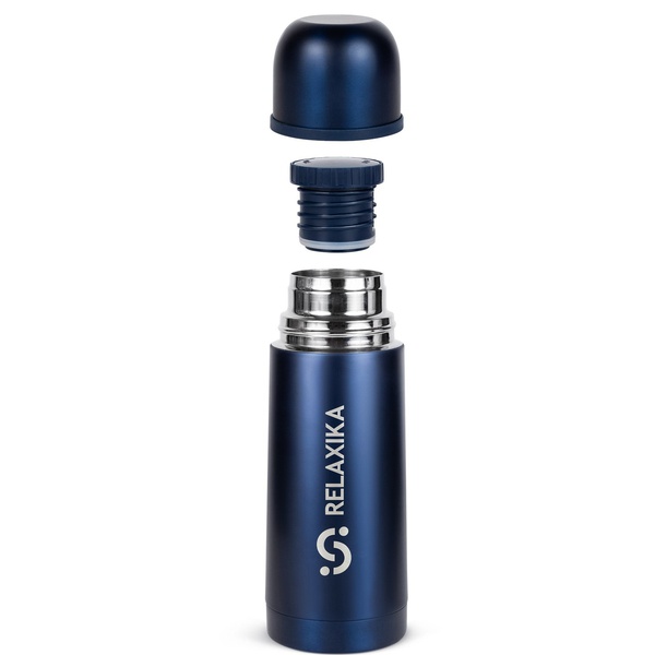 Термос Relaxika 101 Тёмно-синий, 0,35 л