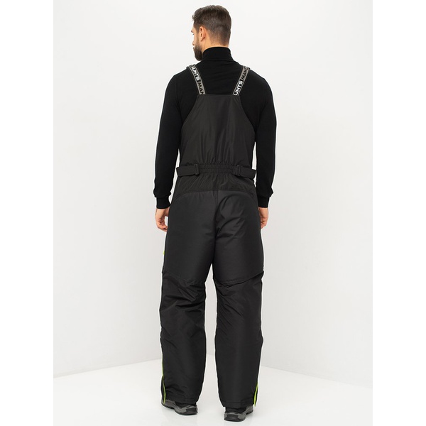 Костюм зимний Huntsman Elbrus Чёрный/Лайм, тк. Hit Membrane