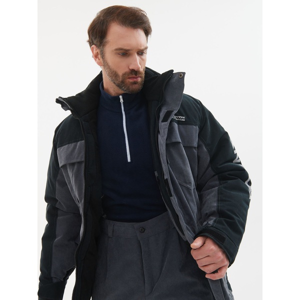 Костюм зимний Huntsman Канада серый/чёрный, тк. Финляндия