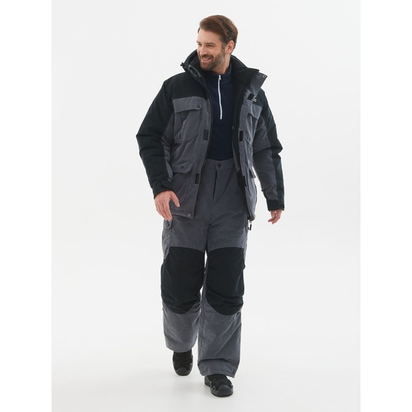 Костюм зимний Huntsman Канада серый/чёрный, тк. Финляндия