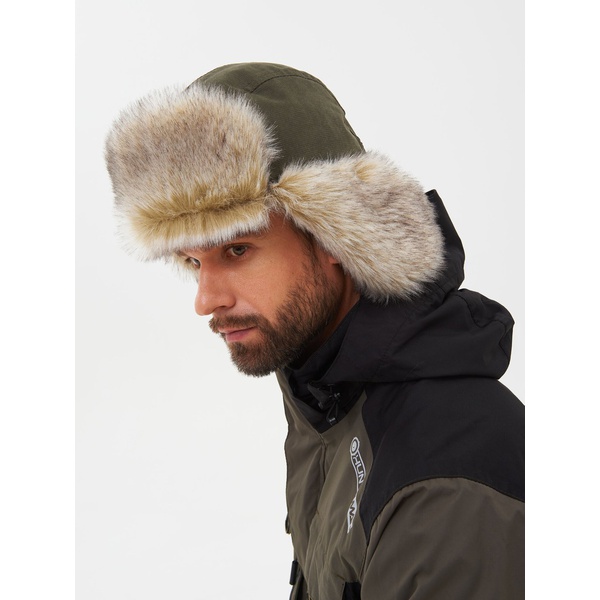 Шапка-ушанка Huntsman Горка-Люкс Хаки, тк. Исландия