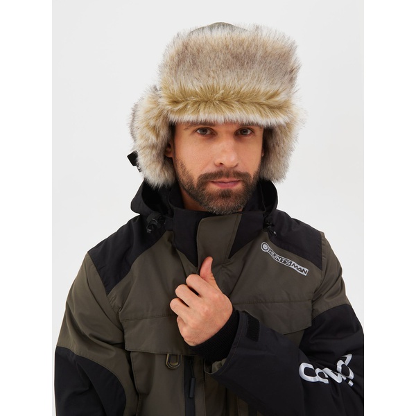 Шапка-ушанка Huntsman Горка-Люкс Хаки, тк. Исландия