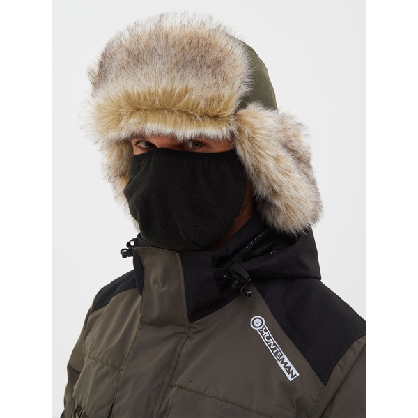 Шапка-ушанка Huntsman Горка-Люкс Хаки, тк. Исландия