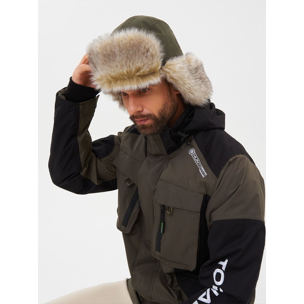 Шапка-ушанка Huntsman Горка-Люкс Хаки, тк. Исландия