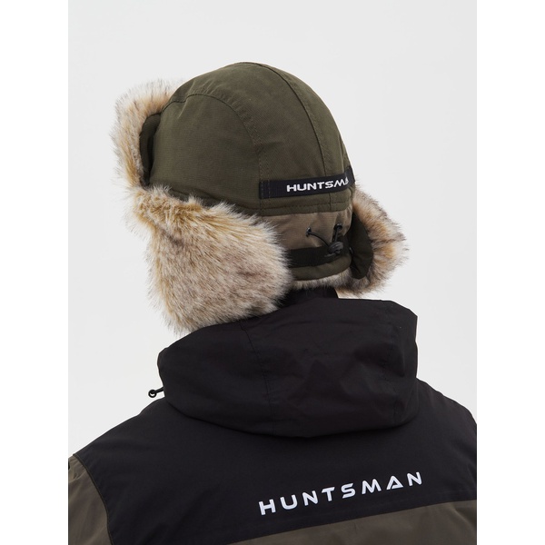Шапка-ушанка Huntsman Горка-Люкс Хаки, тк. Исландия