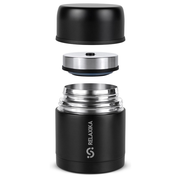 Термос для еды Relaxika 301 Чёрный, 0,5 л
