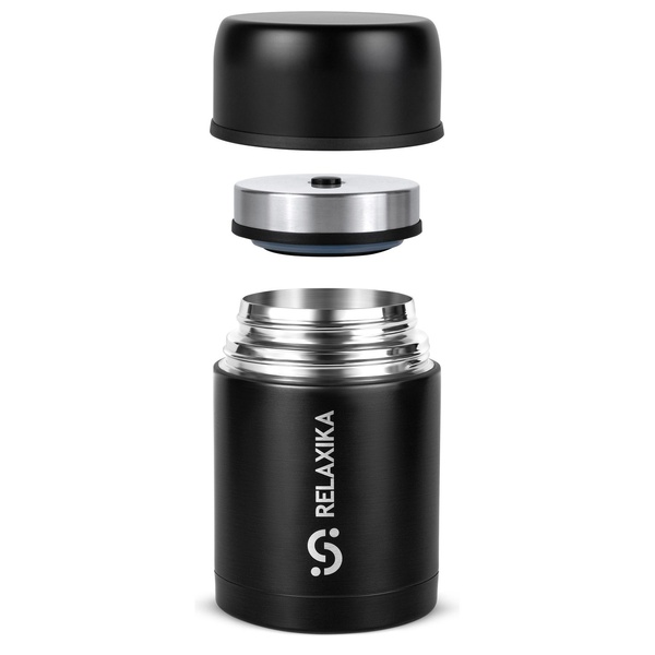 Термос для еды Relaxika 301 Чёрный, 0,7 л