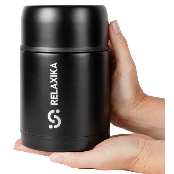 Термос для еды Relaxika 301 Чёрный, 0,7 л
