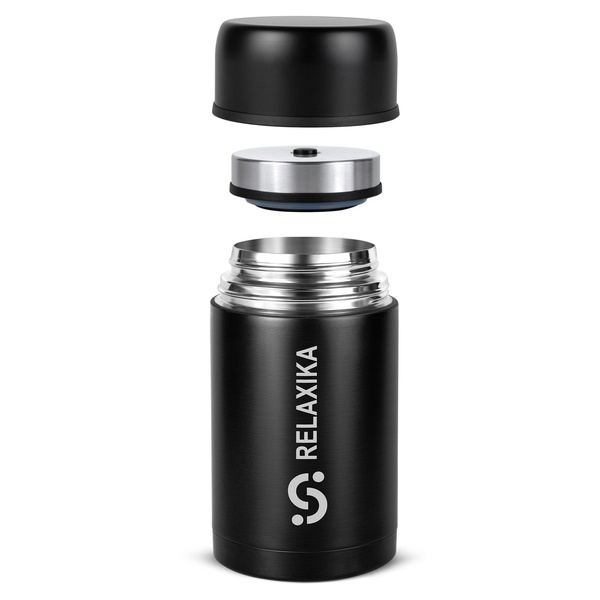 Термос для еды Relaxika 301 Чёрный, 1 л