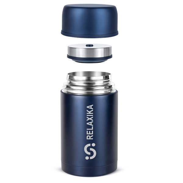 Термос для еды Relaxika 301 Тёмно-синий, 1 л