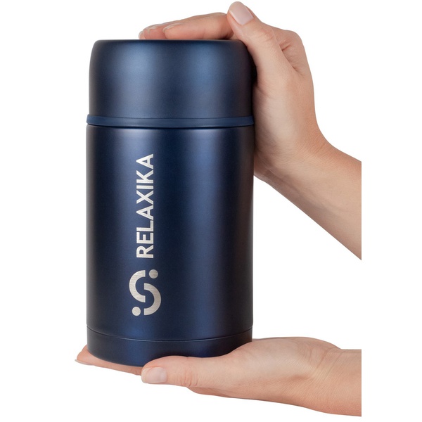 Термос для еды Relaxika 301 Тёмно-синий, 1 л