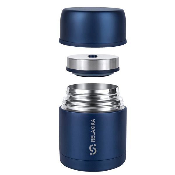 Термос для еды Relaxika 301 Тёмно-синий, 0,5 л