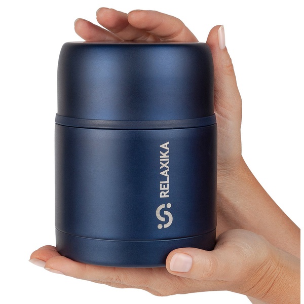 Термос для еды Relaxika 301 Тёмно-синий, 0,5 л