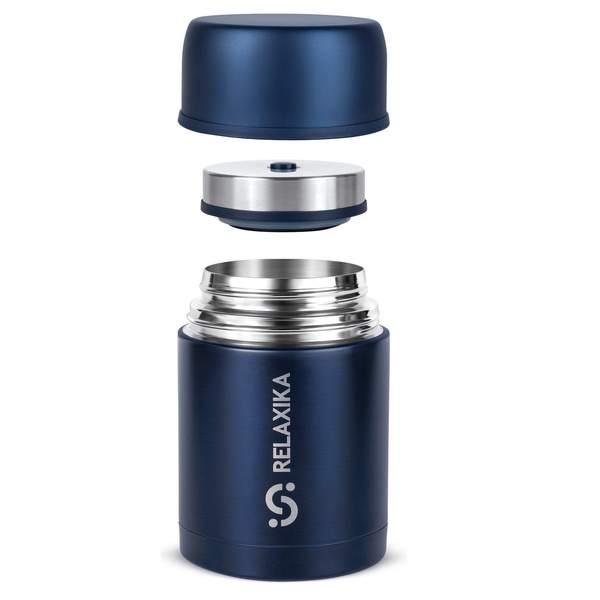 Термос для еды Relaxika 301 Тёмно-синий, 0,7 л