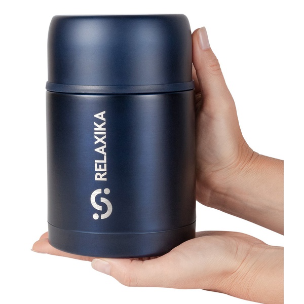 Термос для еды Relaxika 301 Тёмно-синий, 0,7 л