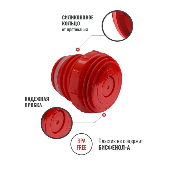 Пробка с кнопкой для термосов Relaxika 101 и 102 серии (0,35л и 0,5л)