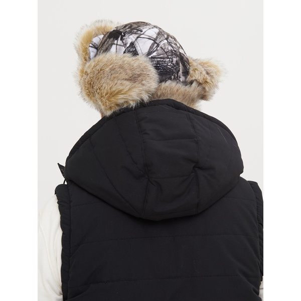 Шапка-ушанка Huntsman Альтаир с маской Белый лес (ветки), тк. Alova