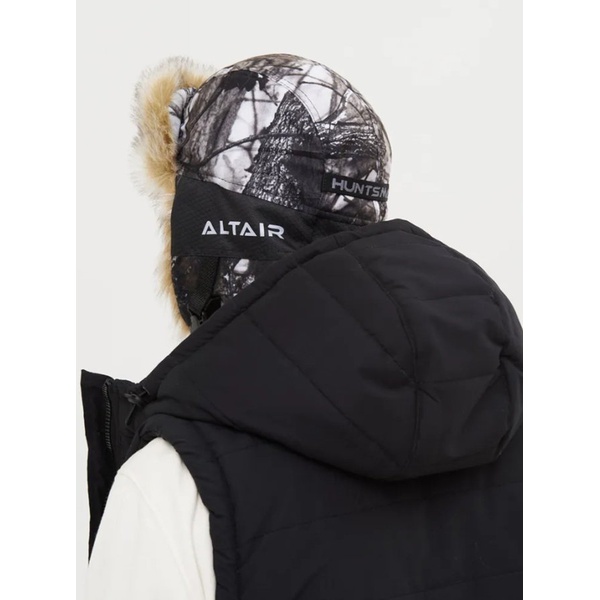 Шапка-ушанка Huntsman Альтаир с маской Белый лес (ветки), тк. Alova