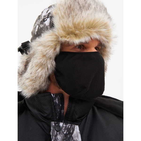 Шапка-ушанка Huntsman Альтаир с маской Белый лес (ветки), тк. Alova