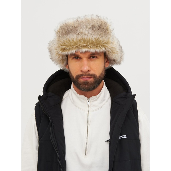 Шапка-ушанка Huntsman Альтаир с маской Белый лес (ветки), тк. Alova