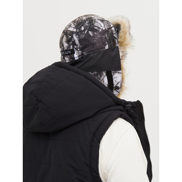 Шапка-ушанка Huntsman Альтаир с маской Белый лес (ветки), тк. Alova