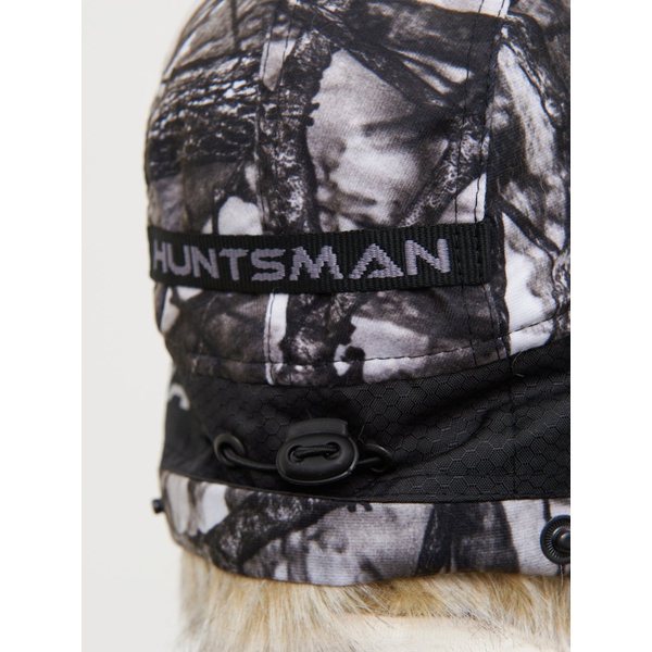 Шапка-ушанка Huntsman Альтаир с маской Белый лес (ветки), тк. Alova