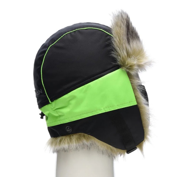 Шапка-ушанка Huntsman Elbrus чёрный, тк. Hit Membrane