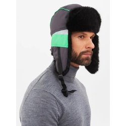 Шапка-ушанка Huntsman Yakutia тёмно-серый, тк. Galaxy Breathable, мех Норка