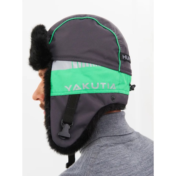 Шапка-ушанка Huntsman Yakutia тёмно-серый, тк. Galaxy Breathable, мех Норка