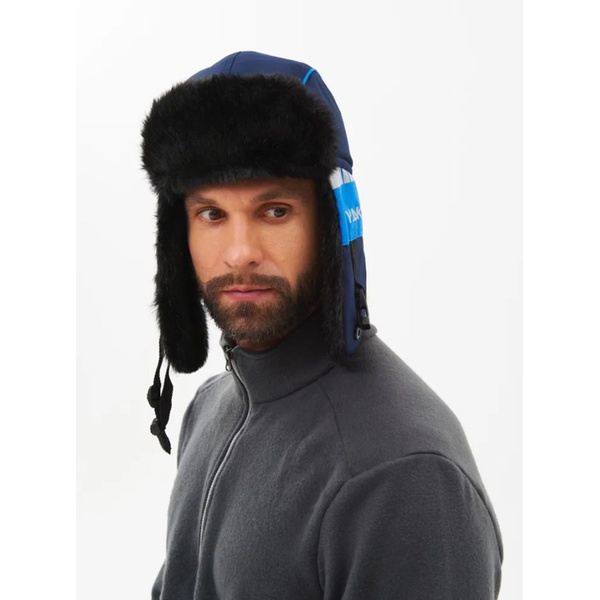 Шапка-ушанка Huntsman Yakutia тёмно-синий, тк. Galaxy Breathable, мех Норка