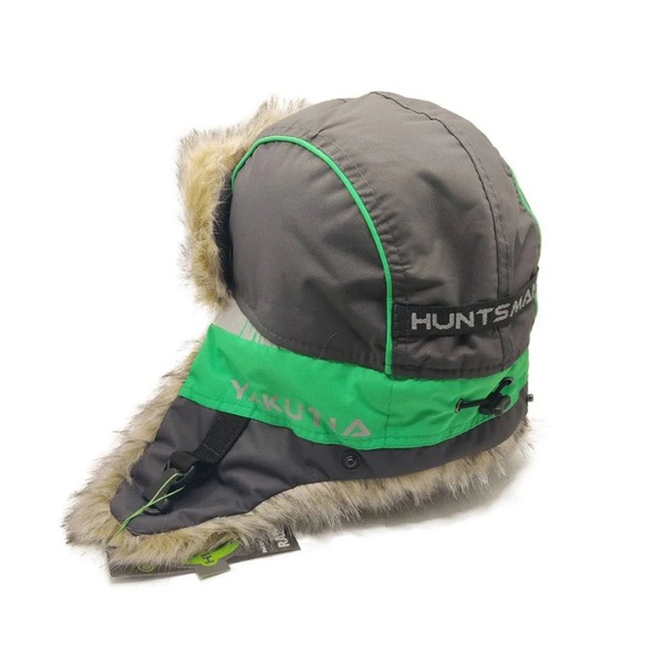Шапка-ушанка Huntsman Yakutia тёмно-серый, тк. Galaxy Breathable, мех Волк