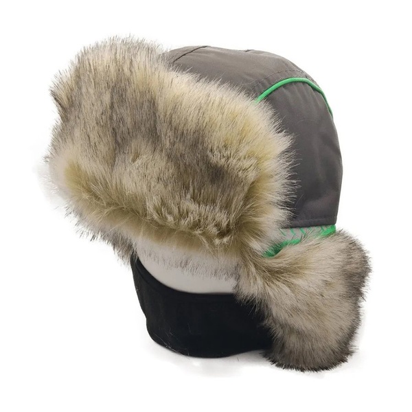Шапка-ушанка Huntsman Yakutia тёмно-серый, тк. Galaxy Breathable, мех Волк